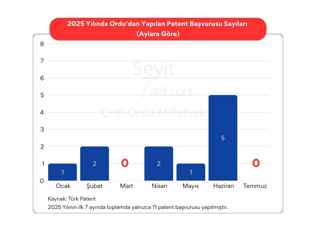 Ordu’da Patent Başvuruları Endişe Verici Düşüşte