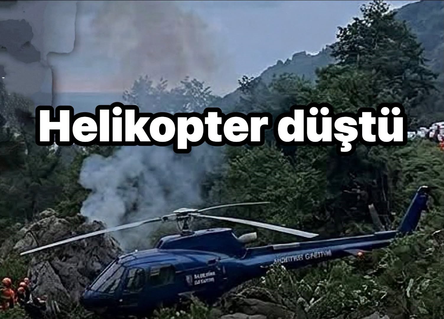 Giresun’da Helikopter Düştü